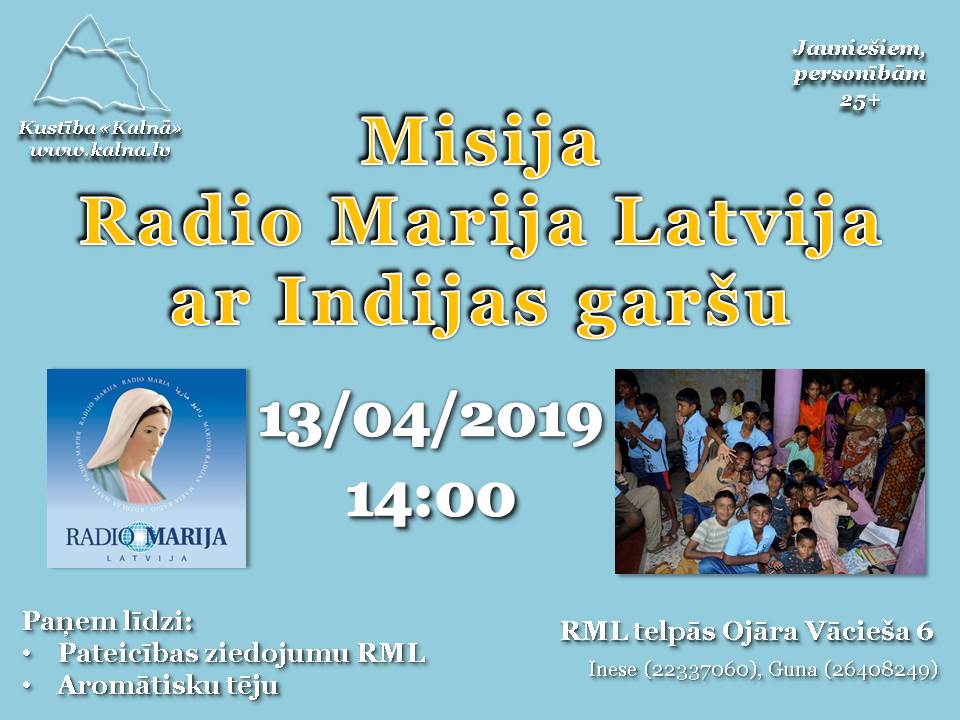 Misija Radio Marija Latvija ar Indijas garšu